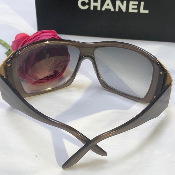 SOLD ❤️CHANEL Brown Wrap Sunglasses - Picture 5 of 6